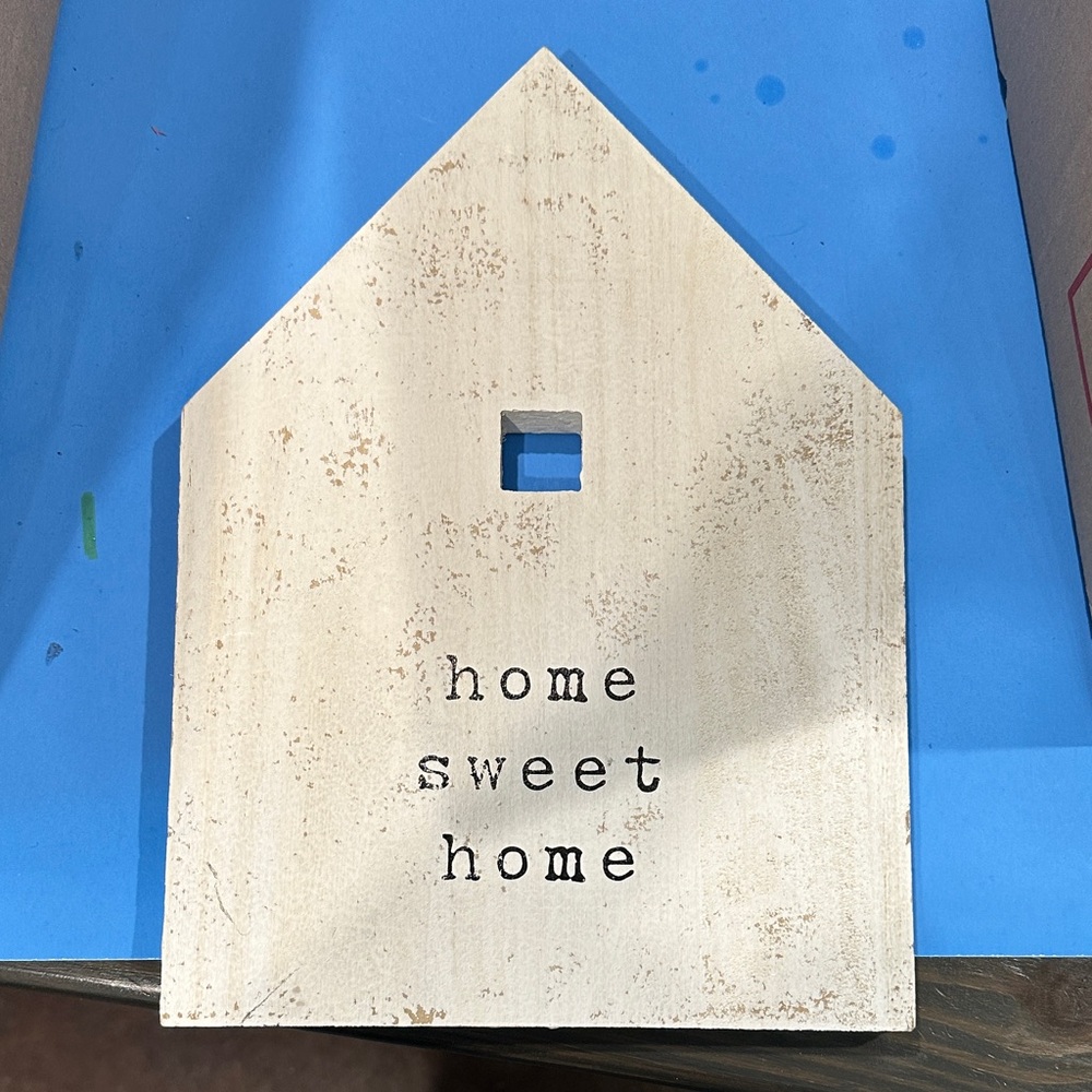 Rustic Cream Home Sweet Home Wall Decor